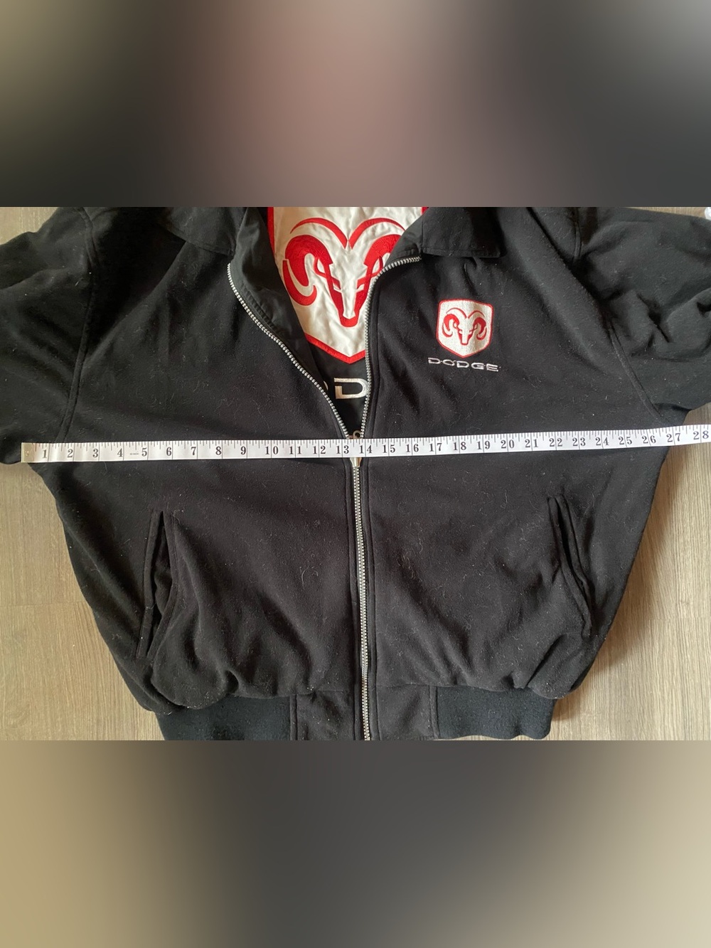 Black & Red dodge Reversible Racing Jacket - Picture 7 of 8